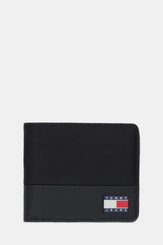 Tommy Jeans portfel skórzany skóra licowa czarny AM0AM13865