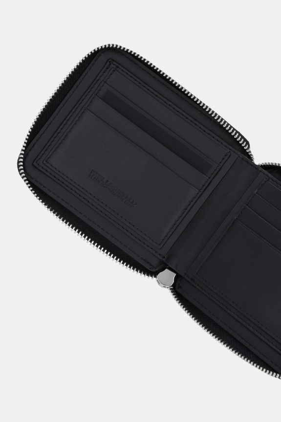 Accesorii Karl Lagerfeld portofel de piele K/LOOM B1M32050 negru