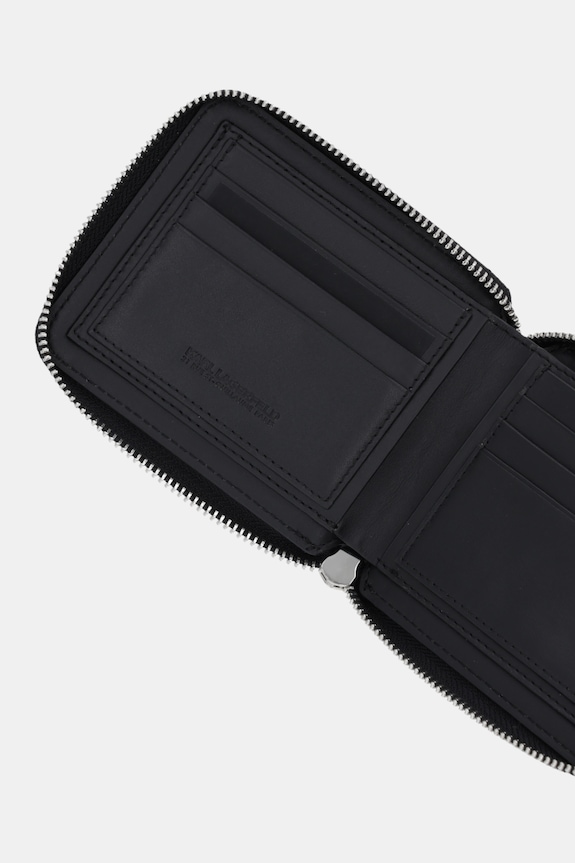Accesorii Karl Lagerfeld portofel de piele K/LOOM B1M32050 negru