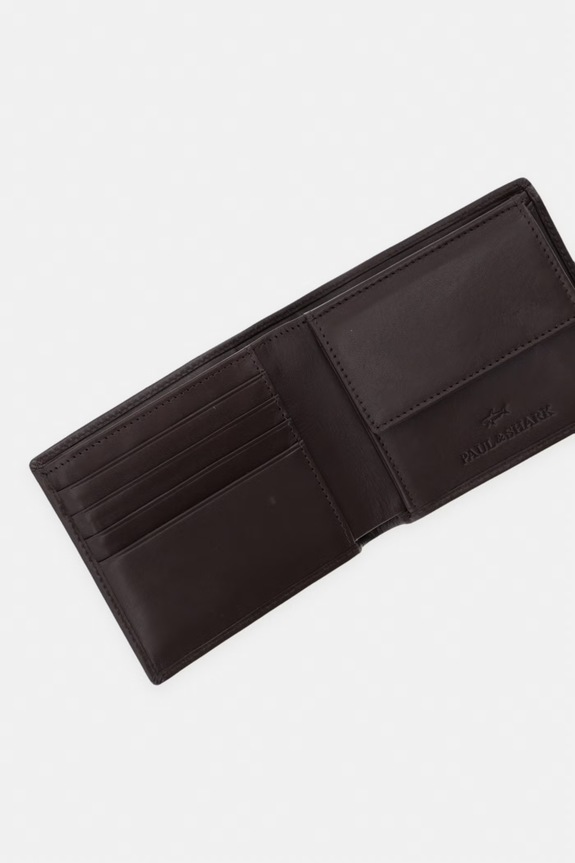 Αξεσουάρ Δερμάτινο πορτοφόλι Paul&Shark 14318114 καφέ
