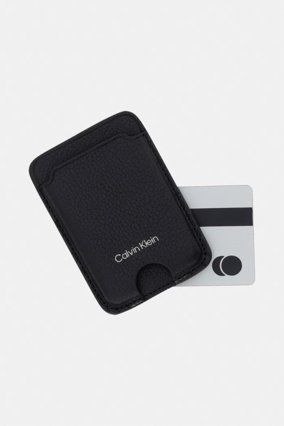 Doplnky Calvin Klein puzdro na karty pánske kožené LV04D1162G čierna