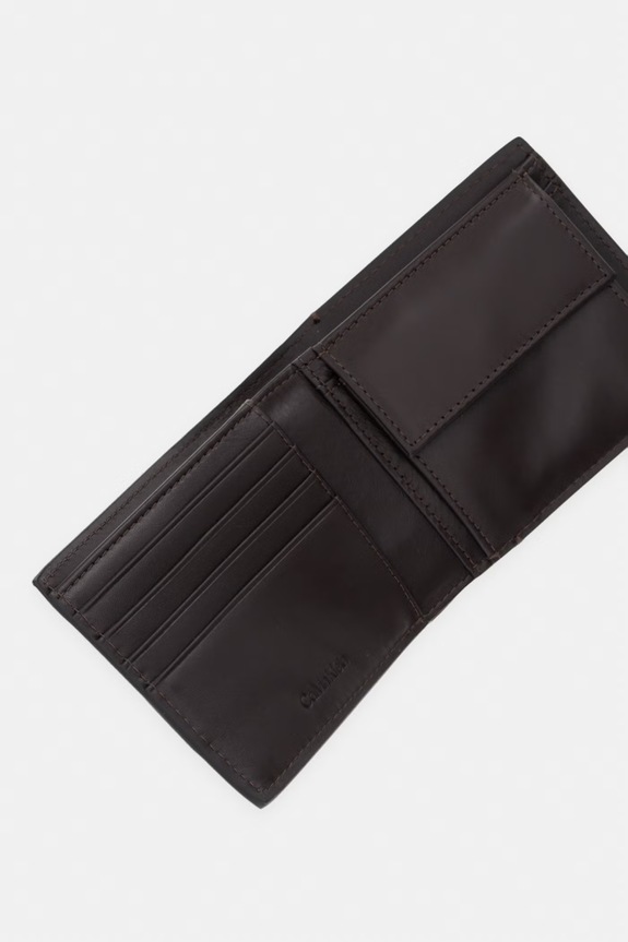 Akcesoria Calvin Klein portfel męski skórzany LV04D1163G brązowy