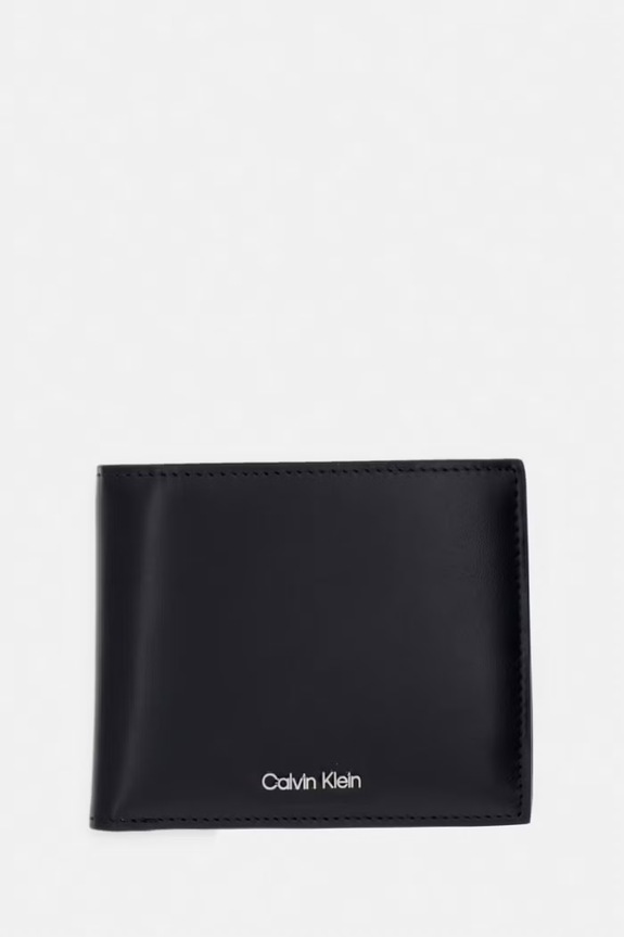 Calvin Klein portfel męski skórzany czarny LV04D1163G