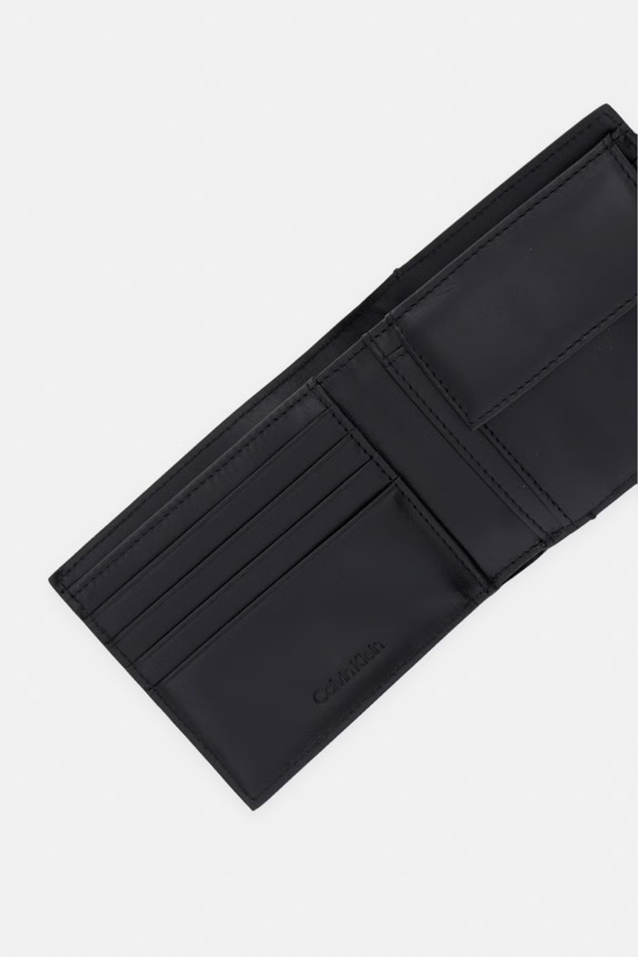 Akcesoria Calvin Klein portfel męski skórzany LV04D1163G czarny