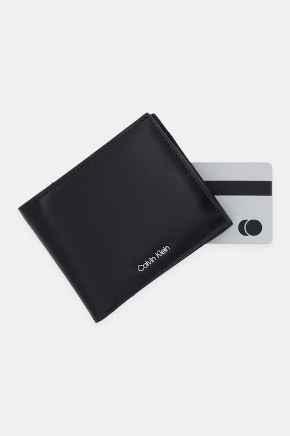Calvin Klein portfel męski skórzany czarny LV04D1163G