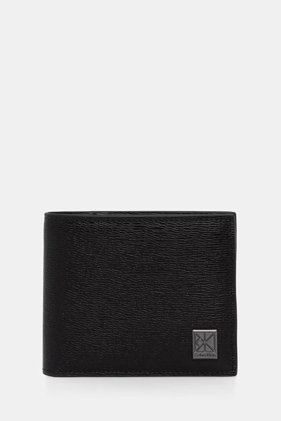 Calvin Klein denarnica moška usnjena črna LV04D1167G