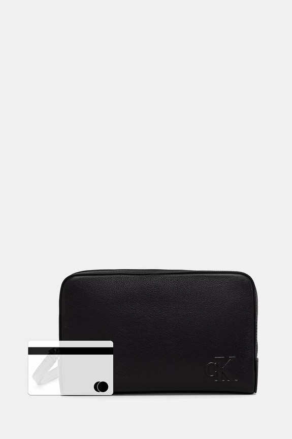 Calvin Klein saszetka męska skórzana LV04D1172G czarny