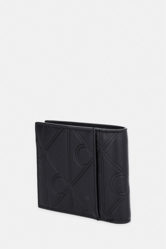 Calvin Klein portfel męski skórzany LV04D1175G czarny SS26