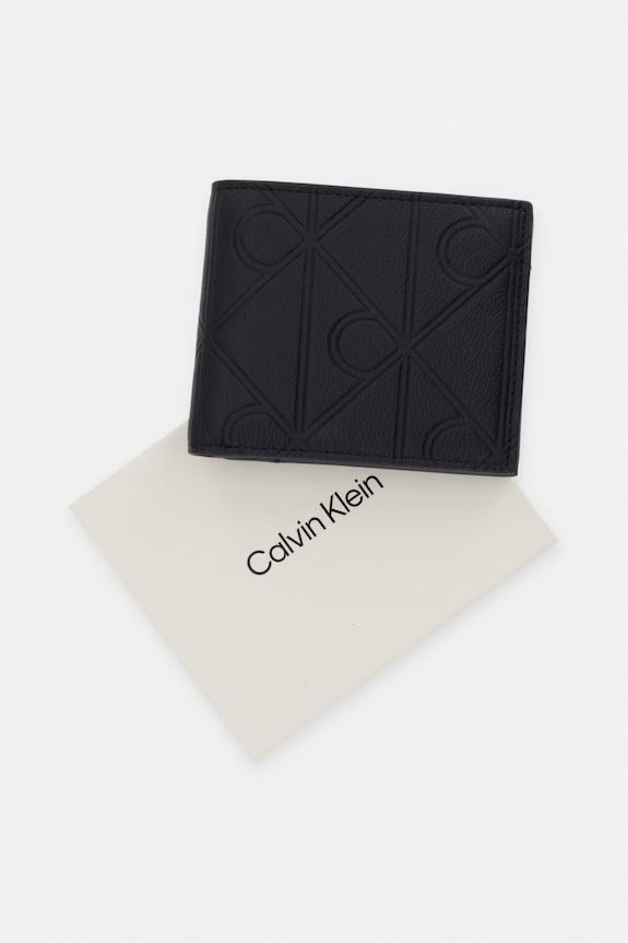 Calvin Klein portfel męski skórzany LV04D1175G czarny