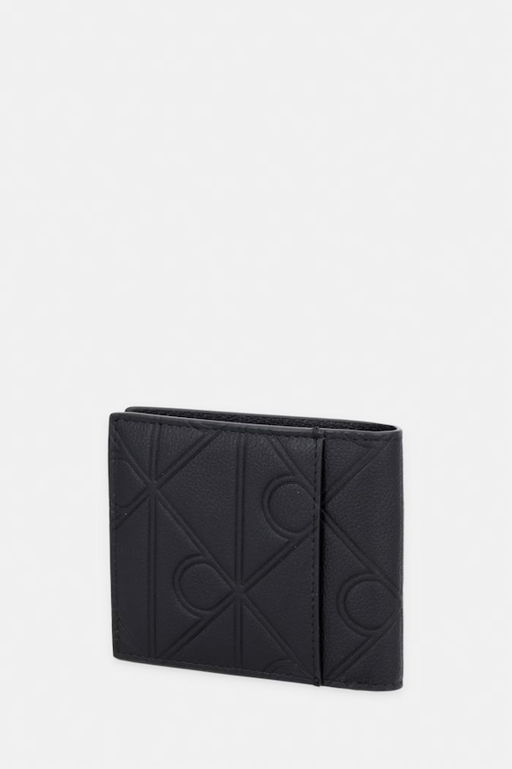 Calvin Klein portfel męski skórzany LV04D1177G czarny SS26