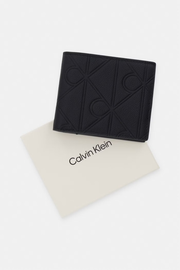 Calvin Klein portfel męski skórzany LV04D1177G czarny