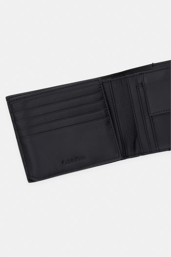 Akcesoria Calvin Klein portfel męski skórzany LV04D1228G czarny