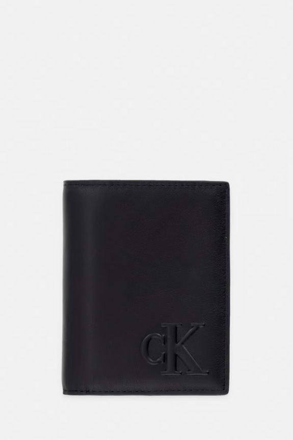 Calvin Klein portfel męski skórzany czarny LV04D1233G