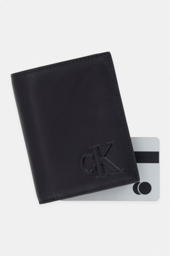 Calvin Klein portfel męski skórzany czarny LV04D1233G