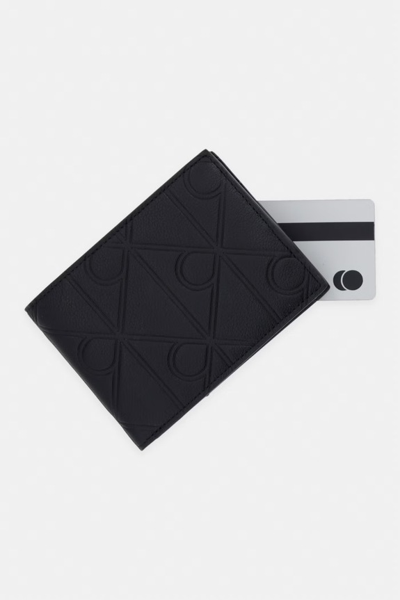 Calvin Klein portfel męski skórzany czarny LV04D1235G