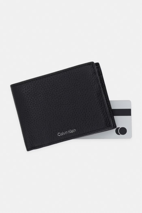 Pánska RFID kožená peňaženka Calvin Klein čierna LV04D1241G