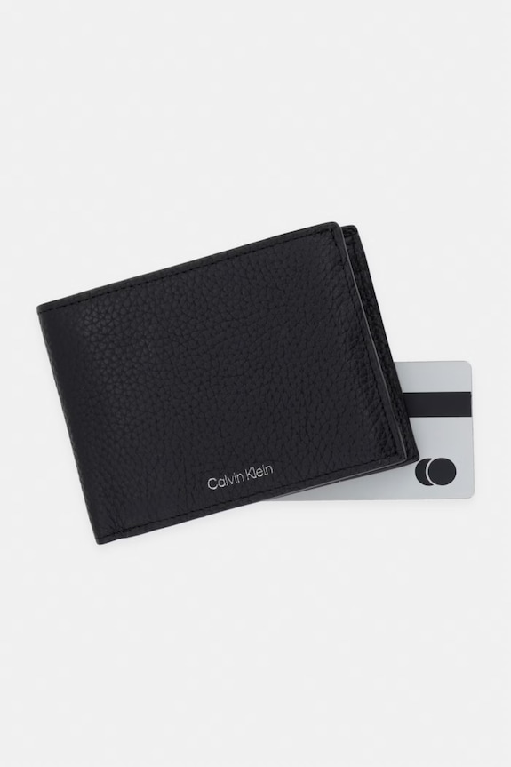 Pánska RFID kožená peňaženka Calvin Klein čierna LV04D1241G