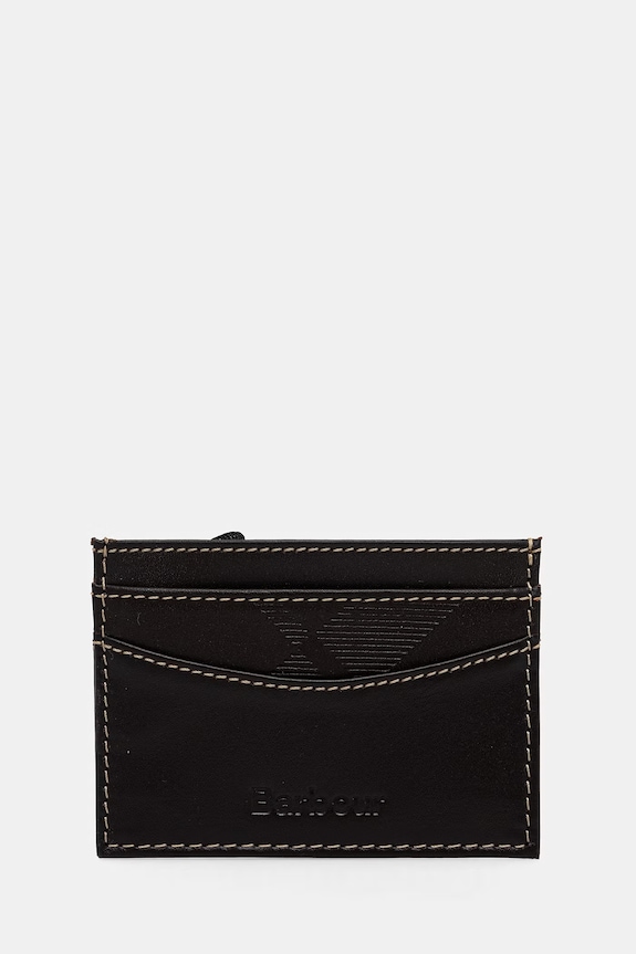 Accesorii Barbour set de portofel și card-holder pentru bărbați, din piele Tyneside MGS0103 maro