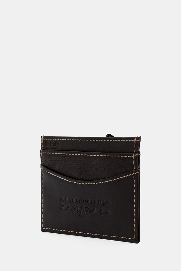 Barbour set de portofel și card-holder pentru bărbați, din piele Tyneside MGS0103 maro