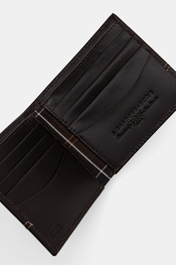 Barbour set de portofel și card-holder pentru bărbați, din piele Tyneside MGS0103