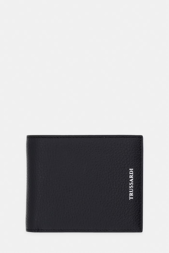 Кожаный кошелек Trussardi кожа чёрный I017E000105N