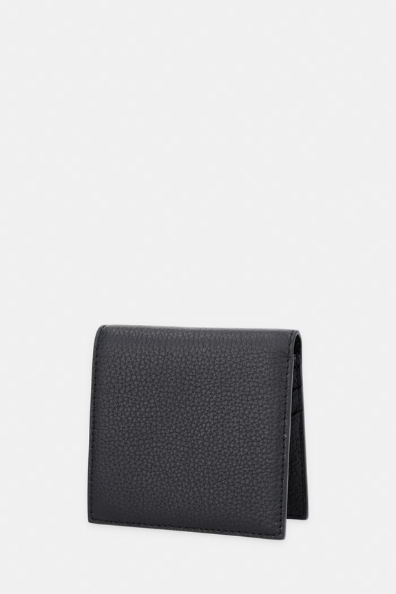 Δερμάτινο πορτοφόλι Trussardi I018E000106N μαύρο SS26
