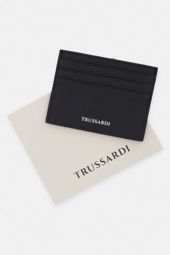 Δερμάτινη θήκη για κάρτες Trussardi μαύρο I020E000107N