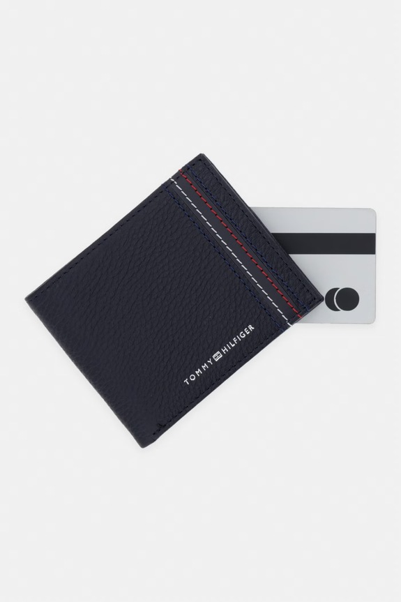 Tommy Hilfiger portfel męski skórzany granatowy AM0AM14232
