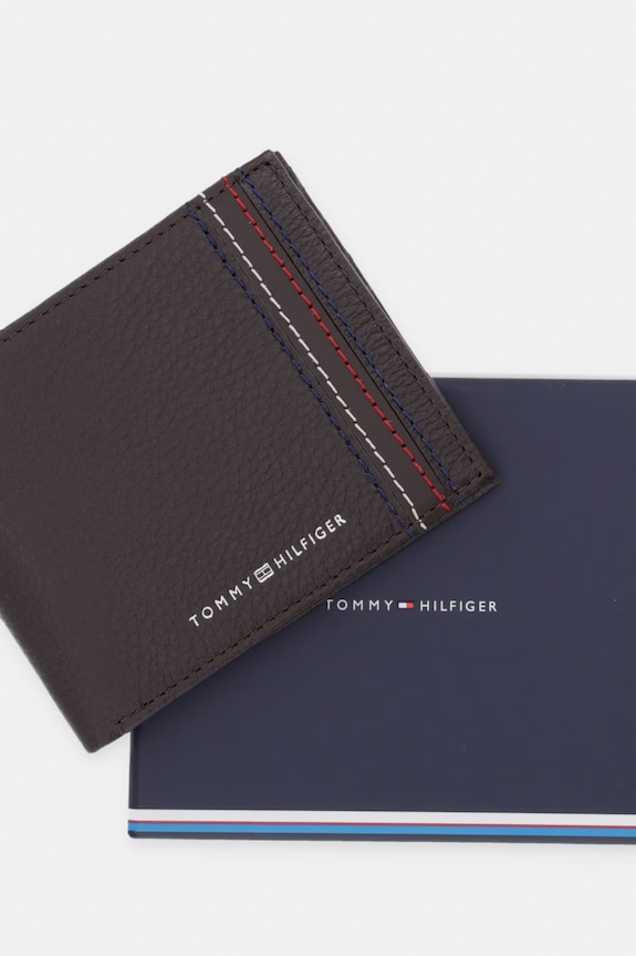 Tommy Hilfiger portfel męski skórzany AM0AM14232 brązowy