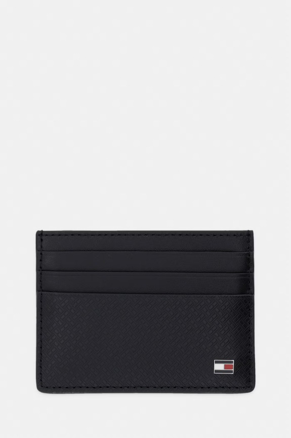 Tommy Hilfiger puzdro na karty pánske kožené čierna AM0AM14240