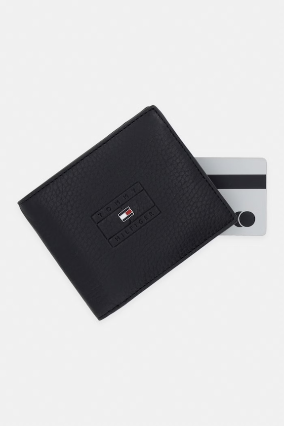 Tommy Hilfiger portofel pentru bărbați, din piele negru AM0AM14253