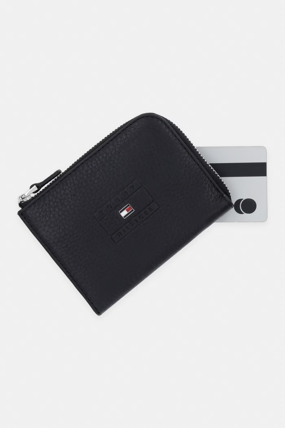 Tommy Hilfiger portofel pentru bărbați, din piele negru AM0AM14254
