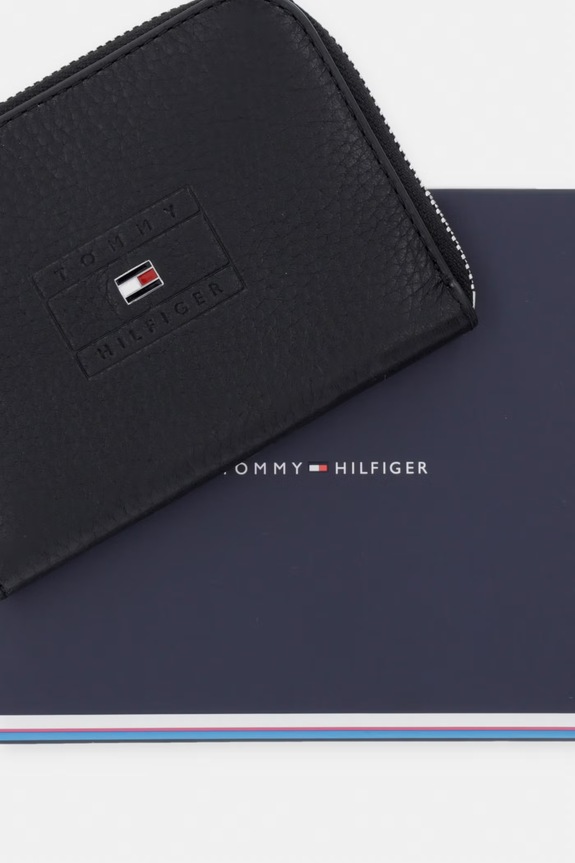 Tommy Hilfiger portofel pentru bărbați, din piele AM0AM14254 negru