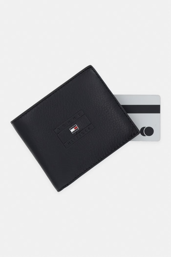 Tommy Hilfiger peňaženka pánska kožená čierna AM0AM14255