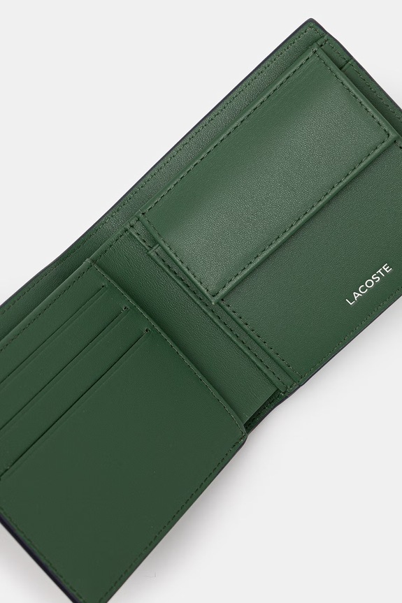 Akcesoria Lacoste portfel męski skórzany NH5271FW zielony