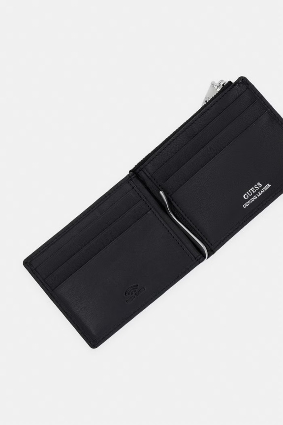 Accesorii Guess portofel pentru bărbați, din piele BOSTON SMBOGS.LEA98 negru