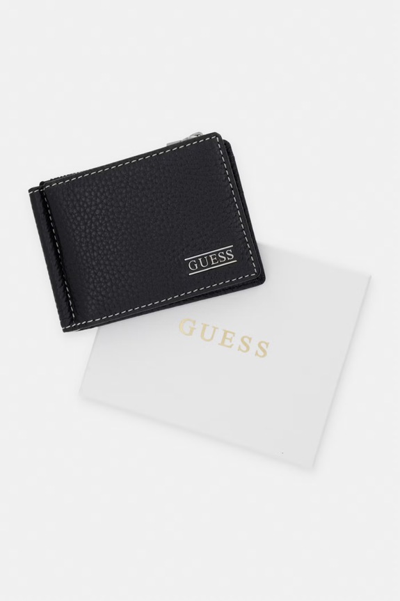 Guess portofel pentru bărbați, din piele BOSTON SMBOGS.LEA98 negru