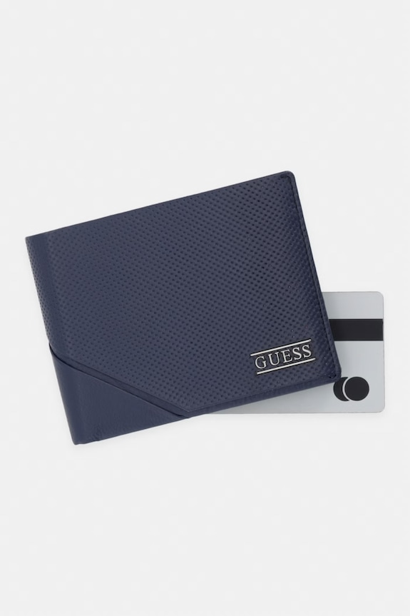 Guess portofel bărbătesc din piele BOSTON bleumarin SMBOSP.LEA20