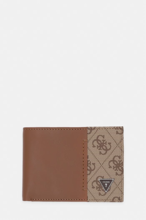 Guess πορτοφόλι ανδρικό δέρμα MILANO καφέ SMMILL.LEA94