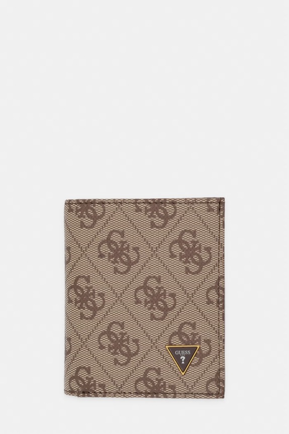 Guess πορτοφόλι ανδρικό δερμάτινο MILANO μπεζ SMVELE.LEA04