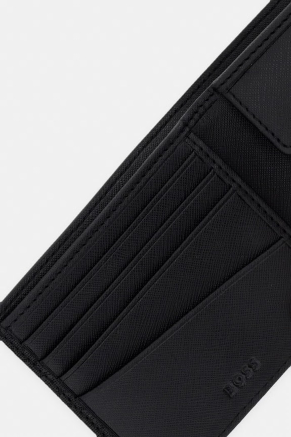 Akcesoria BOSS portfel męski skórzany 50563888 czarny