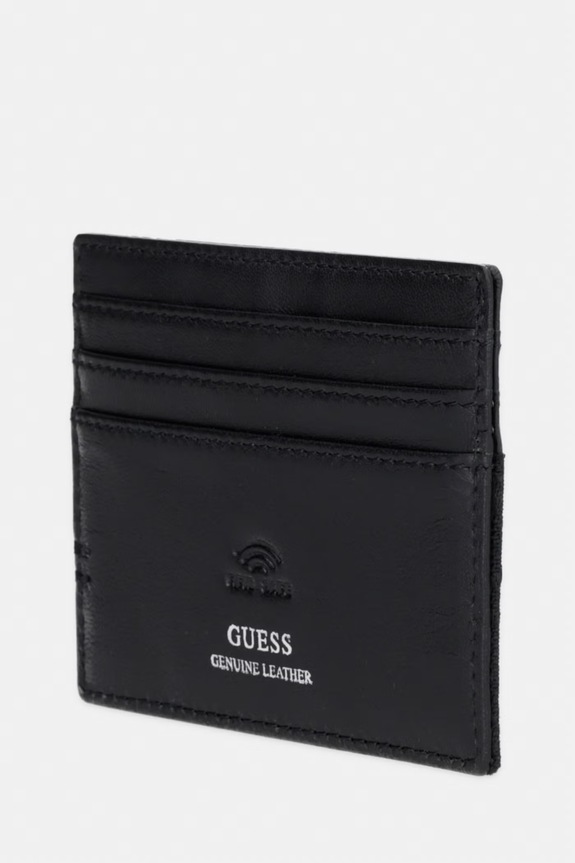 Guess card-holder pentru bărbați, din piele BOSTON SMBOLJ.LEA25 negru SS26