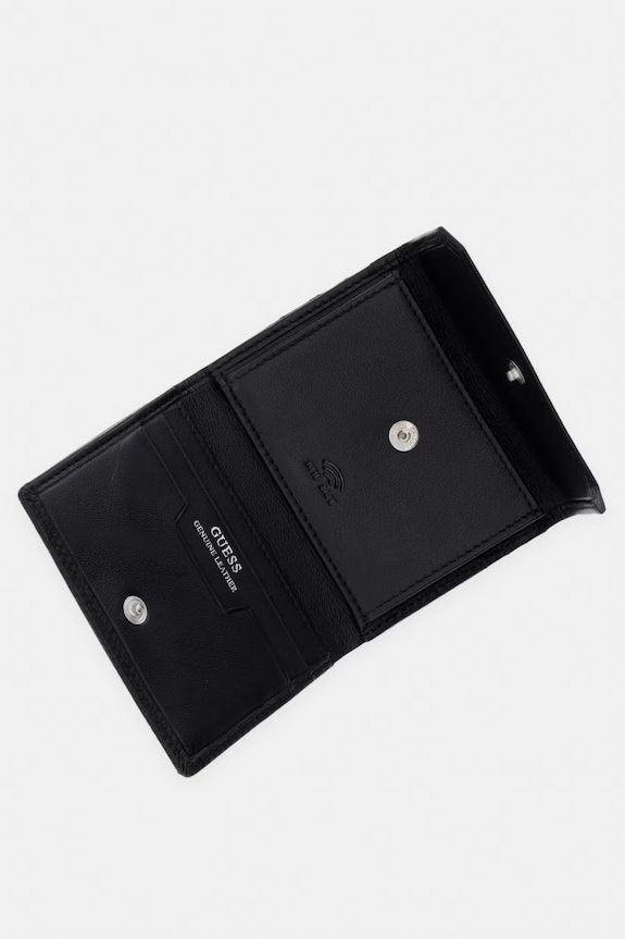 Accesorii Guess portofel pentru bărbați, din piele BOSTON SMBOSP.LEA04 negru