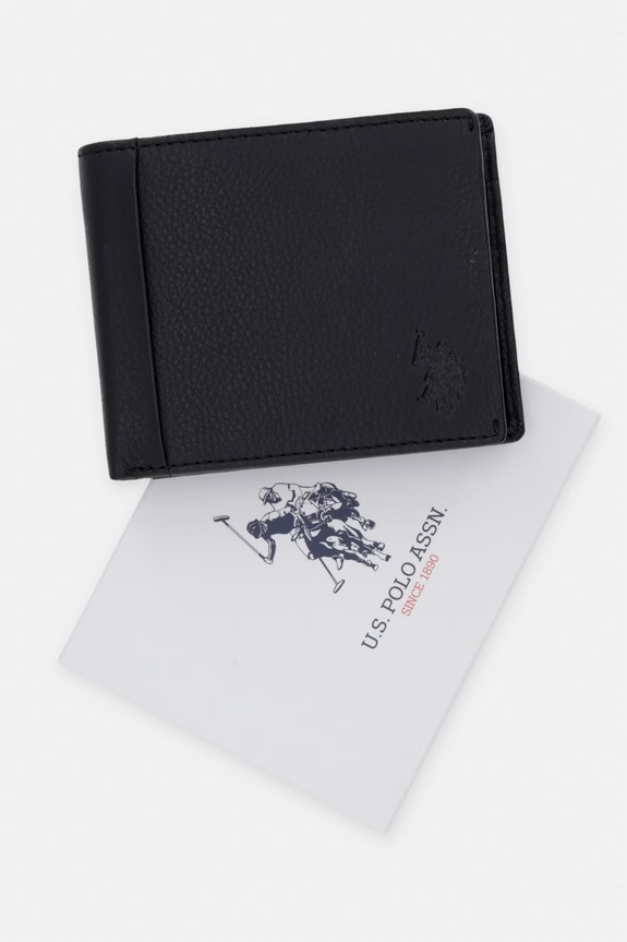 Шкіряний гаманець U.S. Polo Assn. CARRICK WEUCK2698MHA чорний