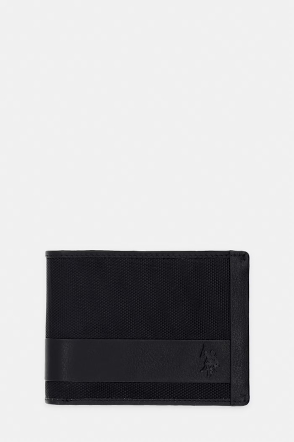 U.S. Polo Assn. portfel MALLET skóra licowa czarny WEUMW2626MH9