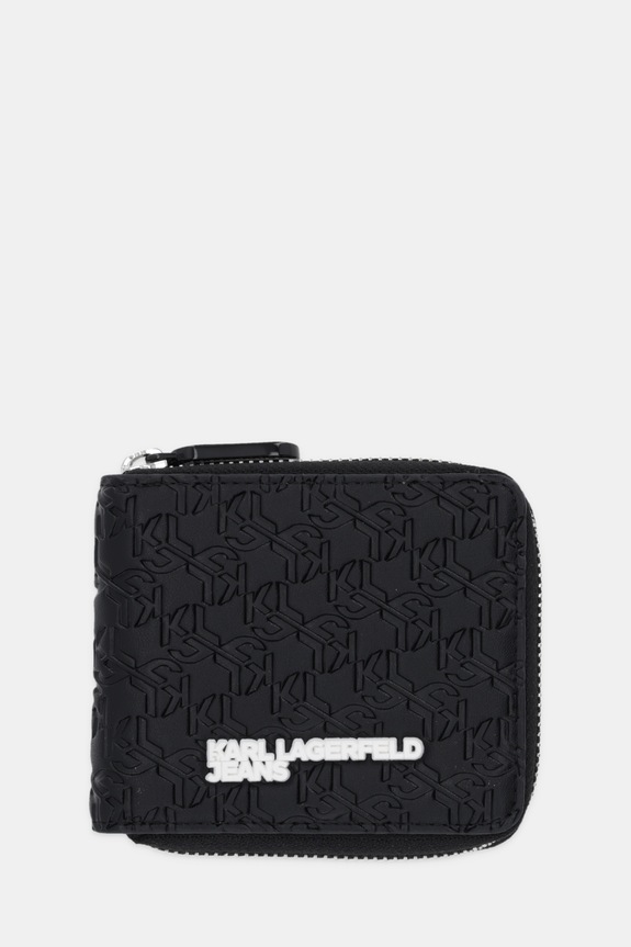Novčanik Karl Lagerfeld Jeans imitacija zrnate kože crna B1M32044