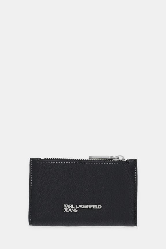 Karl Lagerfeld Jeans pénztárca sima fekete A3W32083