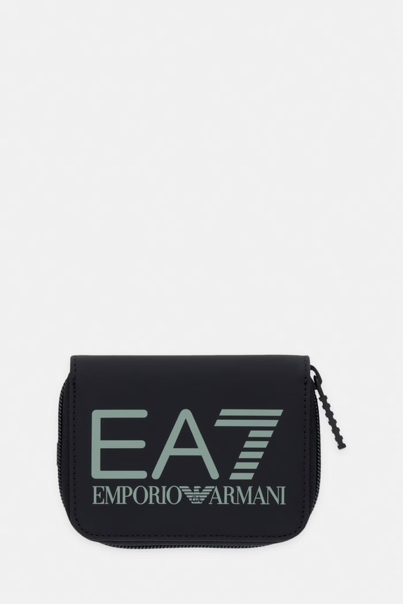 Кошелек EA7 Emporio Armani имитация натуральной кожи чёрный 3R910.245055.MC426