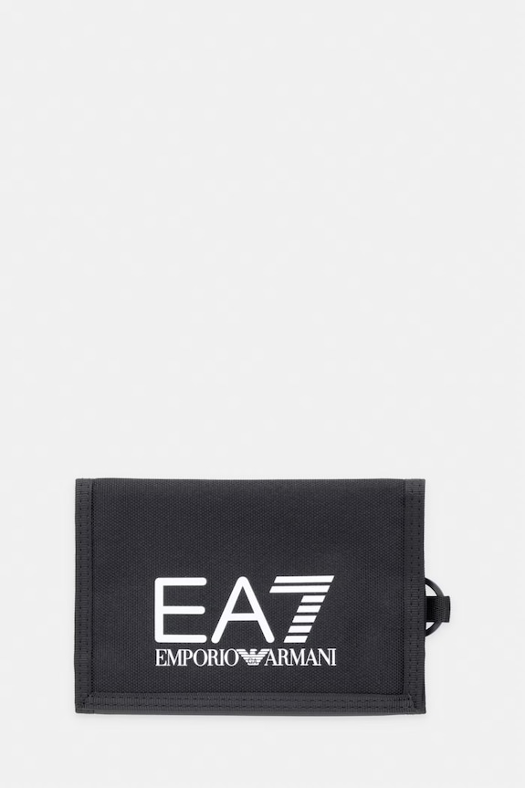 Гаманець EA7 Emporio Armani гладкий чорний AF19722.7X000284