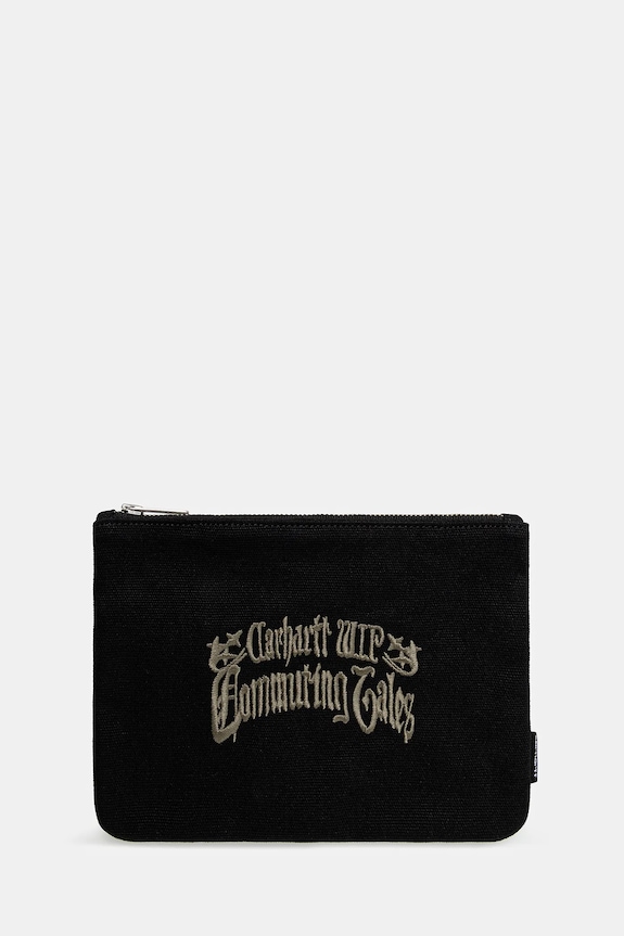 Гаманець Carhartt WIP Canvas Graphic Zip Wallet дрібний узор чорний I036087.3HOXX